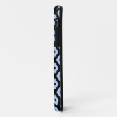 Schwarz-Blau-Diamantmuster Case-Mate iPhone Hülle (Hinten/Links)