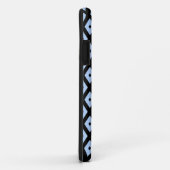 Schwarz-Blau-Diamantmuster Case-Mate iPhone Hülle (Hinten/Rechts)