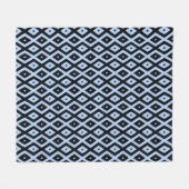 Schwarz-Blau-Diamantmuster Fleecedecke (Vorderseite (Horizontal))