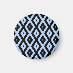 Schwarz-Blau-Diamantmuster Magnet