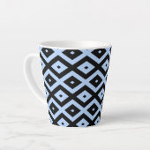 Schwarz-Blau-Diamantmuster Milchtasse (Linke Ecke)