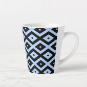 Schwarz-Blau-Diamantmuster Milchtasse (Rechts)