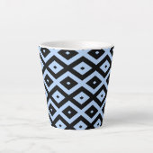 Schwarz-Blau-Diamantmuster Milchtasse (Vorderseite)