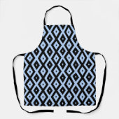 Schwarz-Blau-Diamantmuster Schürze (Vorderseite)