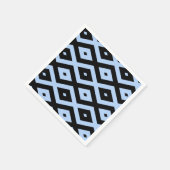 Schwarz-Blau-Diamantmuster Serviette (Ecke)