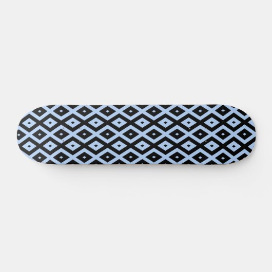 Schwarz-Blau-Diamantmuster Skateboard (Horizontal)