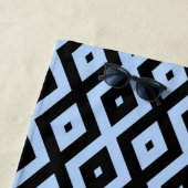 Schwarz-Blau-Diamantmuster Strandtuch (Beispiel)