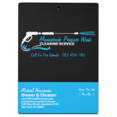 Schwarz-Blau-Druck Waschwasser-Spray Klemmbrett (Rückseite)