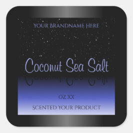 Schwarz-Blau-Farbstoff-Produktkennzeichnung Weiche Quadratischer Aufkleber