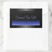 Schwarz-Blau-Farbstoff-Produktkennzeichnung Weiche Rechteckiger Aufkleber (Tasche)