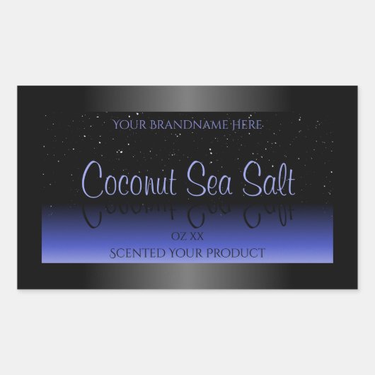 Schwarz-Blau-Farbstoff-Produktkennzeichnung Weiche Rechteckiger Aufkleber (Vorderseite)