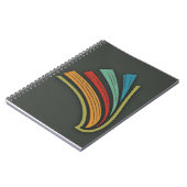 Schwarz, Blau, Gelbe Abdeckung Notizblock (Linke Seite)