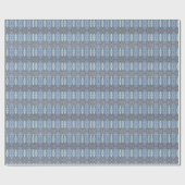 Schwarz-Blau-Geometrie-Kreuz-Muster Geschenkpapier (Flach)