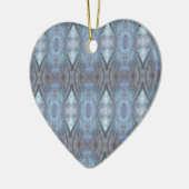 Schwarz-Blau-Geometrie-Kreuz-Muster Keramik Ornament (Links)