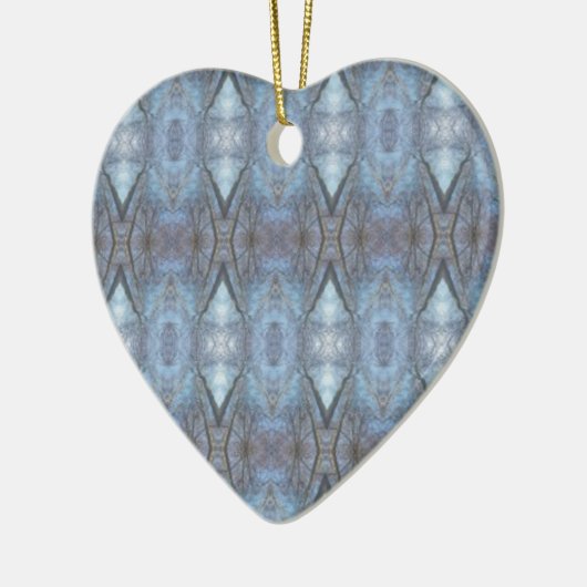 Schwarz-Blau-Geometrie-Kreuz-Muster Keramik Ornament (Links)