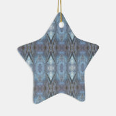 Schwarz-Blau-Geometrie-Kreuz-Muster Keramikornament (Rechts)