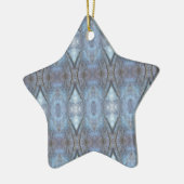 Schwarz-Blau-Geometrie-Kreuz-Muster Keramikornament (Links)