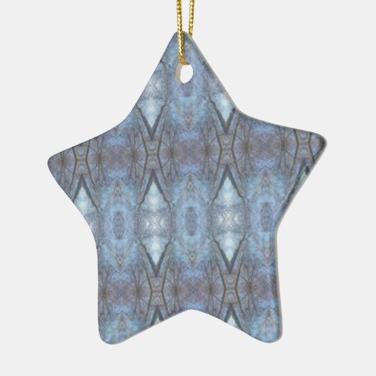 Schwarz-Blau-Geometrie-Kreuz-Muster Keramikornament (Links)