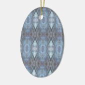 Schwarz-Blau-Geometrie-Kreuz-Muster Keramikornament (Links)