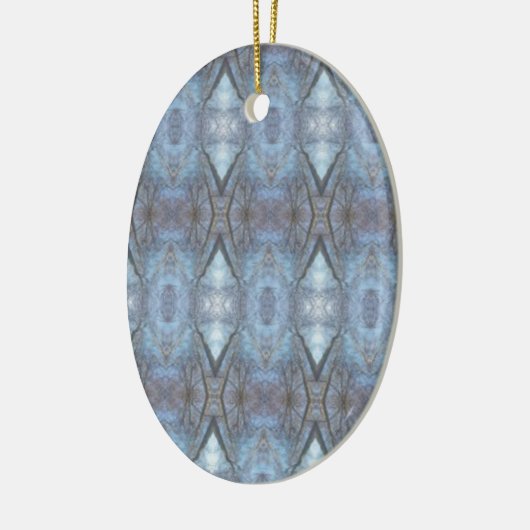 Schwarz-Blau-Geometrie-Kreuz-Muster Keramikornament (Links)