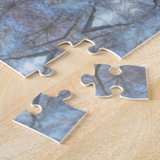 Schwarz-Blau-Geometrie-Kreuz-Muster Puzzle (Seite)