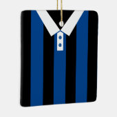 Schwarz & blau gestreifte SportJersey-Vorlage Keramikornament (Rechts)