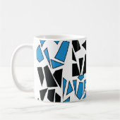 Schwarz Blau Glasmalereimuster Kaffeetasse (Links)