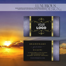 Schwarz-Blau-Glitzer-Golddekoration mit Logo