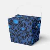 Schwarz-Blau-Gothic-Rose Damask Geschenkschachtel (Vorderseite)