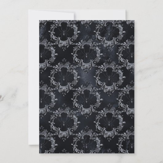 Schwarz-Blau-Gotik Probe Einladung (Rückseite)