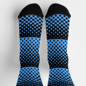 Schwarz-Blau-Grafische Farbsocken Socken (Oben)