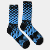 Schwarz-Blau-Grafische Farbsocken Socken (Rechts)