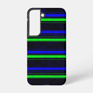 Schwarz Blau Grün Streifen Samsung Galaxy Hülle