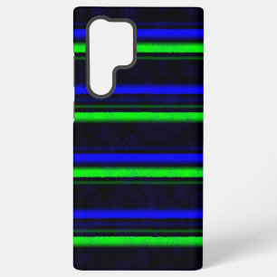 Schwarz Blau Grün Streifen Samsung Galaxy Hülle