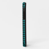 Schwarz-Blau-Hahnentrittmuster Mit Monogramm Muste Case-Mate iPhone Hülle (Hinten/Links)