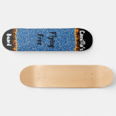 Schwarz-Blau-Hintergrund Coole benutzerdefinierte Skateboard (Horizontal)