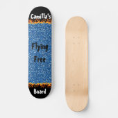 Schwarz-Blau-Hintergrund Coole benutzerdefinierte Skateboard (Vorderseite)