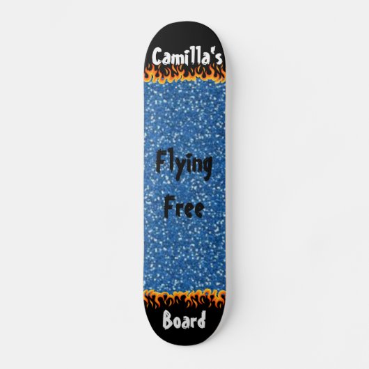 Schwarz-Blau-Hintergrund Coole benutzerdefinierte Skateboard (Vorderseite)