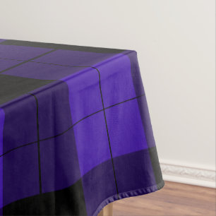 Schwarz/Blau Kariert geprüft Tischdecke