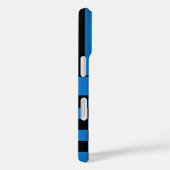 Schwarz-blau kariert gestreift Personalisiert Case-Mate iPhone Hülle (Rückseite / Rechts)