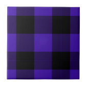 Schwarz-Blau-Karo-Keramik Fliese (Vorderseite)