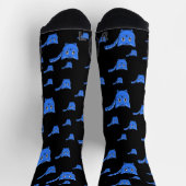 Schwarz-Blau-Kätzchen Socken (Oben)