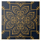 Schwarz-Blau-Keramik Fliese (Vorderseite)