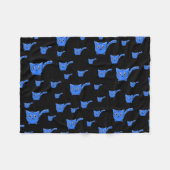 Schwarz & Blau-Kitchenmuster Fleecedecke (Vorderseite (Horizontal))
