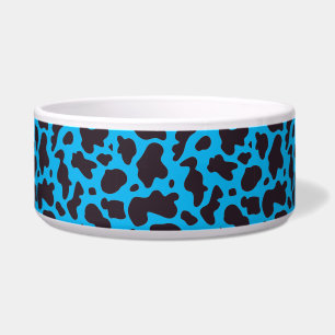 Schwarz-Blau-Kuh-Muster drucken Napf
