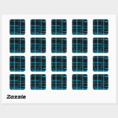 Schwarz-Blau-Laserdesign Quadratischer Aufkleber (Blatt)
