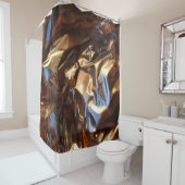 Schwarz-Blau-Lederjacke Duschvorhang (Beispiel)