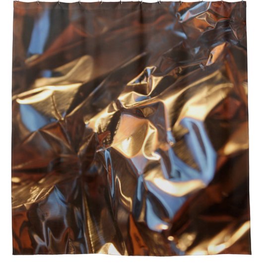 Schwarz-Blau-Lederjacke Duschvorhang (Vorderseite)