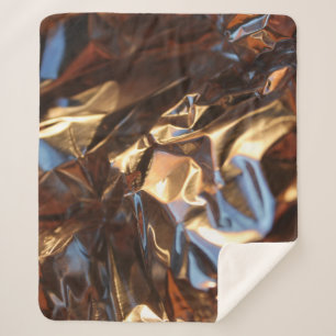 Schwarz-Blau-Lederjacke Sherpadecke