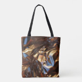 Schwarz-Blau-Lederjacke Tasche (Rückseite)